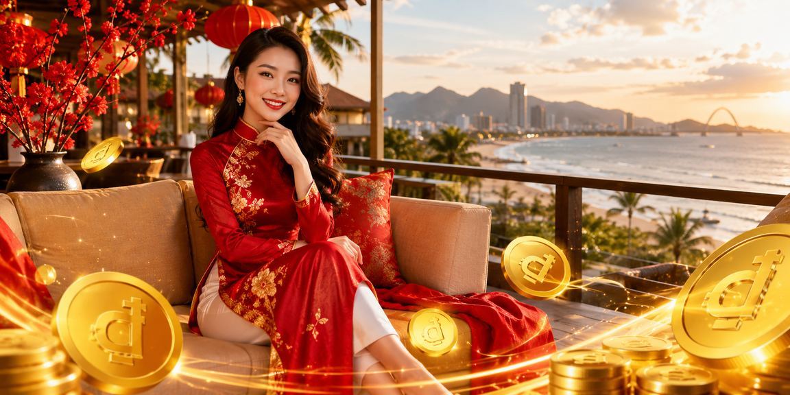 Người phụ nữ mặc áo dài tại Đà Nẵng sử dụng nền tảng cá cược trực tuyến trên điện thoại