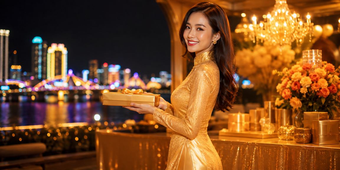 Thành viên VIP tại Đà Nẵng mặc áo dài nhận thưởng bonus khi tham gia cá cược trực tuyến