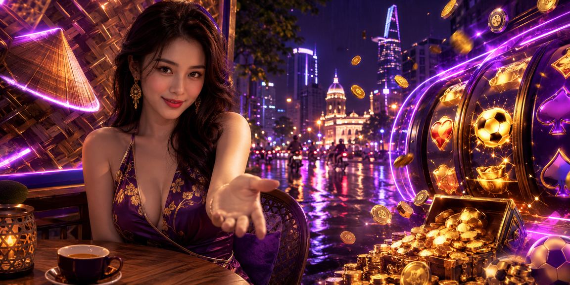 Người dùng tại TP.HCM mặc nón lá trải nghiệm slots trực tuyến trên điện thoại